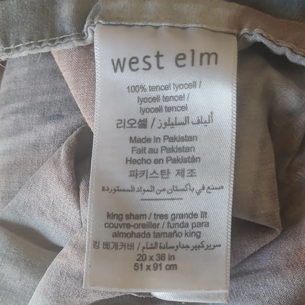 WEST ELM ARTISTS PALETTE BRUSHSTROKE PILLOW SHAM COVERS 1 STANDARD 1 KING